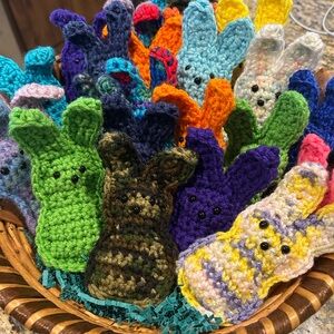 Peeps Key chains. Handmade. Crochet